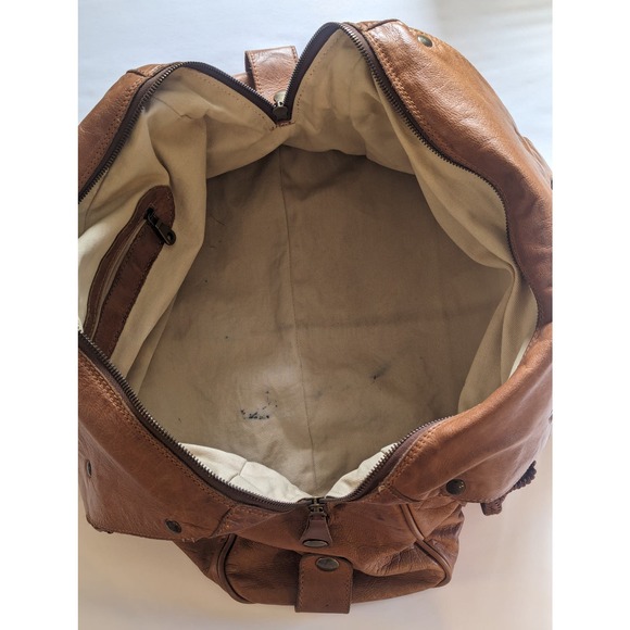 Rare Chloe leather bag w/crochet trim. Large Brown Boho Handbag. - Picture 13 of 16